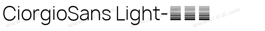 CiorgioSans Light字体转换
